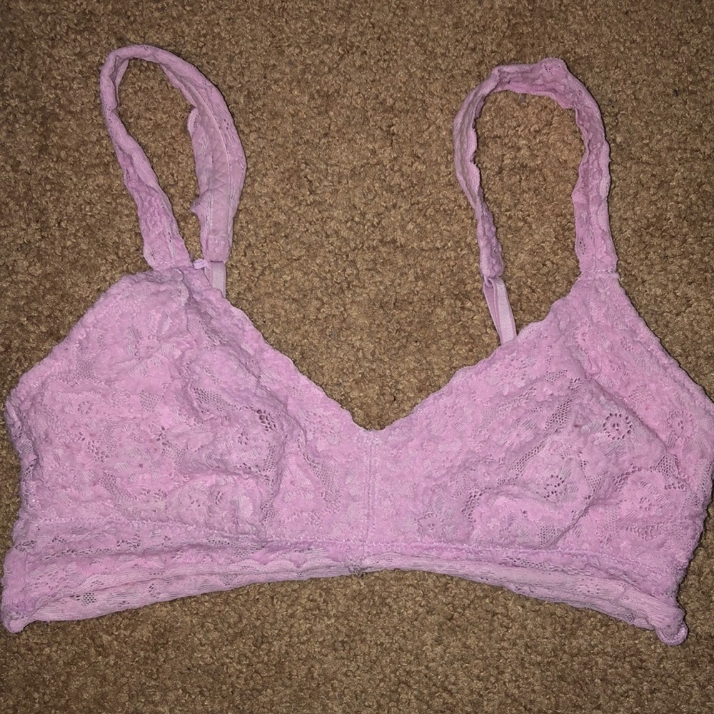 pink aerie lace bralette